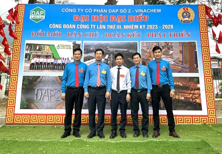 Công ty CP DAP số 2 - Vinachem đã tổ chức Đại hội Đại biểu Công đoàn Công ty lần thứ III, nhiệm kỳ 2023 - 2028